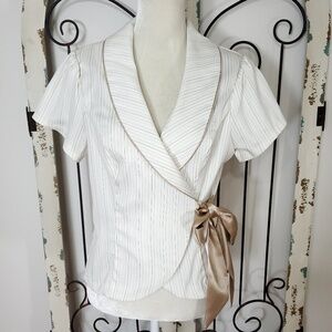 HeartSoul wrap short sleeve top XL